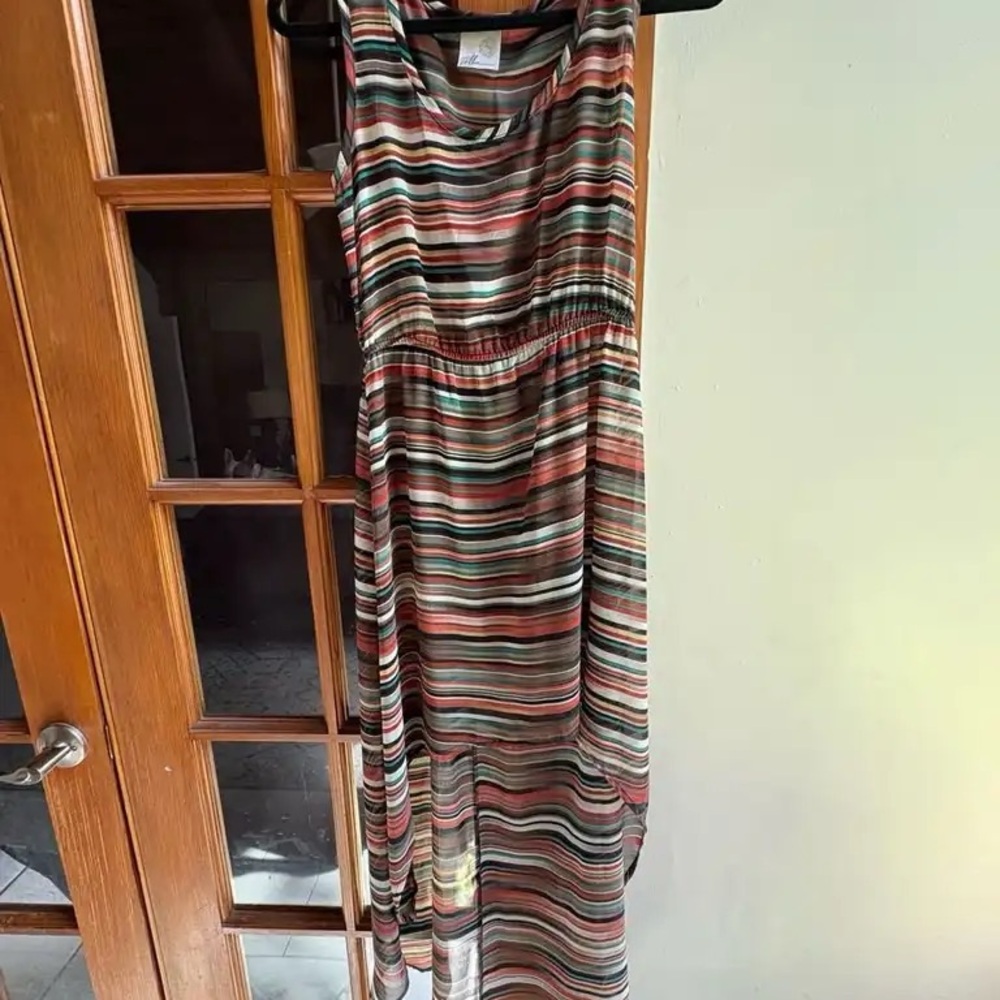Jella Couture Striped High Low Sundress